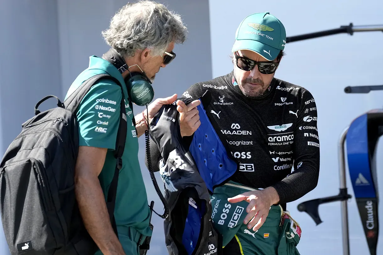 Alonso, el sábado, en el 'paddock' del Red Bull Ring.